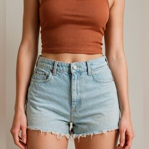 LOFT Light Wash Denim Cutoff Shorts Size 27/4